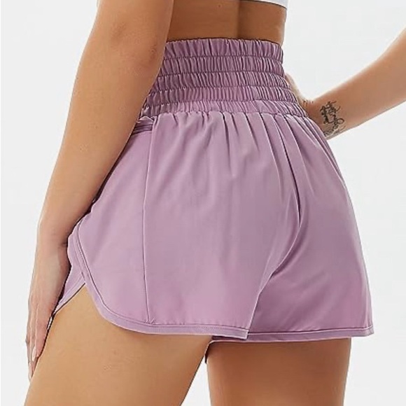 FLATTERING Athletic Lavendar Shorts - Picture 3 of 3